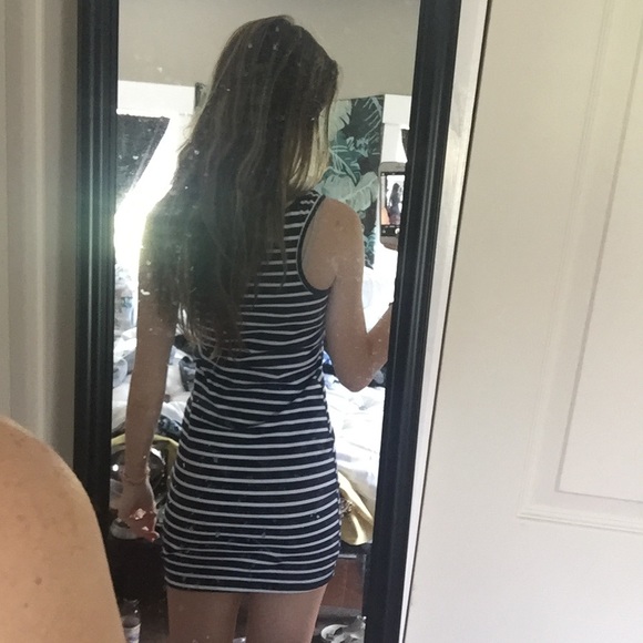 STRIPE FITTED DRESS - Picture 2 of 2
